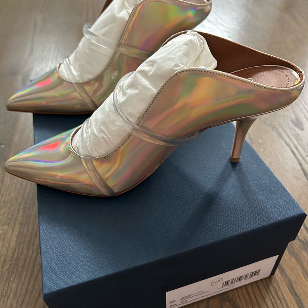 Malone Souliers Iridescent Heeled Mules